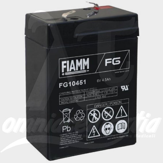 Batteria Pb 6V 4.5Ah per FIAMM