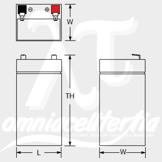 Batteria Pb 4,0V 4.5Ah per Power-Sonic