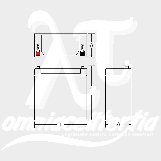 Batteria Pb 4,0V 10Ah per Power-Sonic