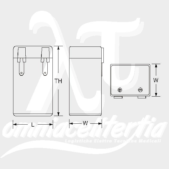 Batteria Pb 6,0V 2Ah per Power-Sonic