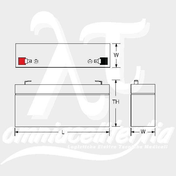 Batteria Pb 6,0V 3.5Ah per Power-Sonic