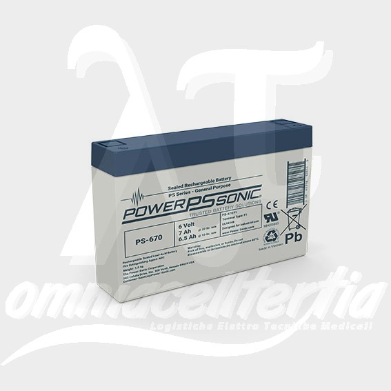 Batteria Pb 6,0V 7Ah per Power-Sonic