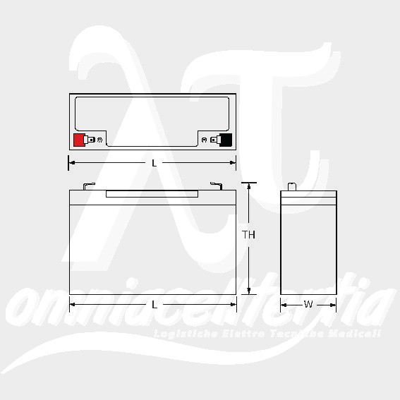 Batteria Pb 6,0V 12Ah per Power-Sonic