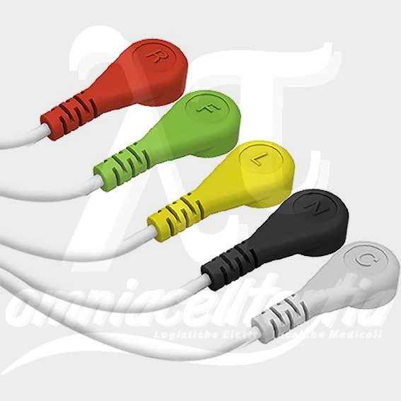 Set 5 Terminazioni a Bottone DIN per ADECON, ARTEMA S&W, BIOCARE, BIOLIGHT, BIONET, COLIN, COMEN, CRITICARE SYSTEMS CSI, DATASCOPE, DATEX, DRÄGER SIEMENS, ESAOTE, FUKUDA DENSHI, GE, GOLDWAY, HELLIGE, HUNTLEIGH, INNOMED, INVIVO, KONTRON, METSIS, MEK, MENNEN, MINDRAY, MONITOR, NEC, NIHON KOHDEN, PACE-TECH, PALCO, PETAŞ, PHILIPS, RGB, SAADAT, SCHILLER, SPACELABS, SPENGLER, UTAS, ÜZÜMCÜ, WELLCH ALLYN, ZOLL