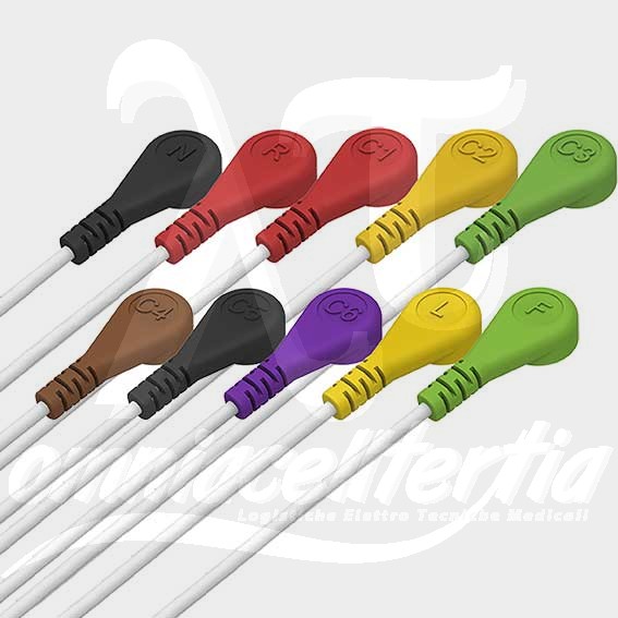 Cavo Continuo 10 Vie Con Terminazioni A Bottone per CARDIOLINE