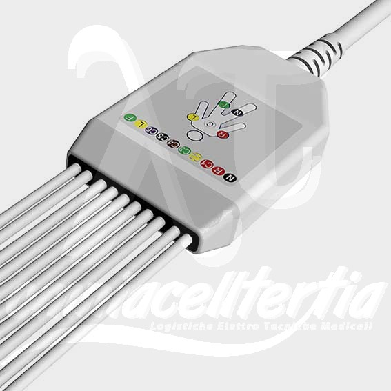 Cavo Continuo 10 Vie Con Terminazioni A Pinzetta per ESAOTE, KONTRON, SCHILLER