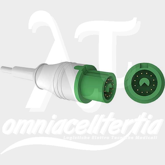 Complete Cable With Snap 5 Leads 370 cm for FUKUDA DENSHI