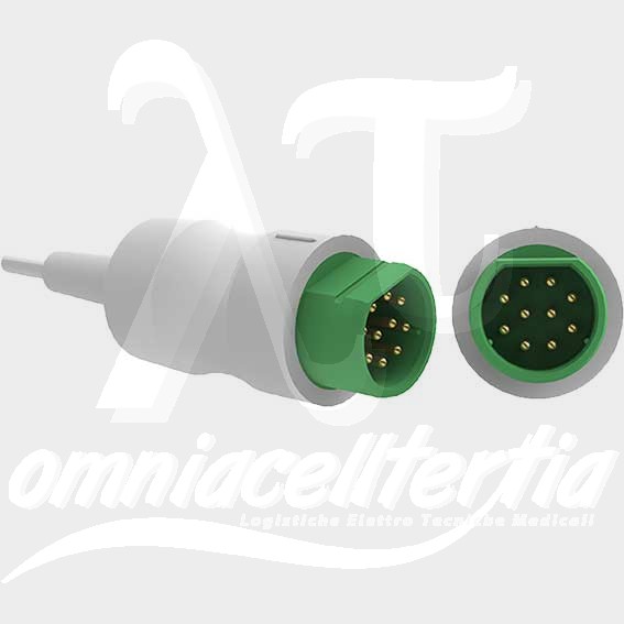 Complete Cable With Clamps 3 Leads 370 cm for DRÄGER SIEMENS